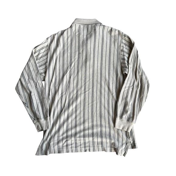 Vintage Chaps Ralph Lauren Cream LongSleeve Polo Shirt Mens Large - Picture 4 of 4